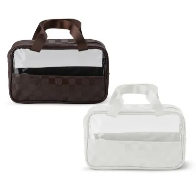 Necessaire Pvc Impermeavel em Xadrez