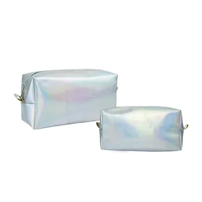 Necessaire retangular holográfica
