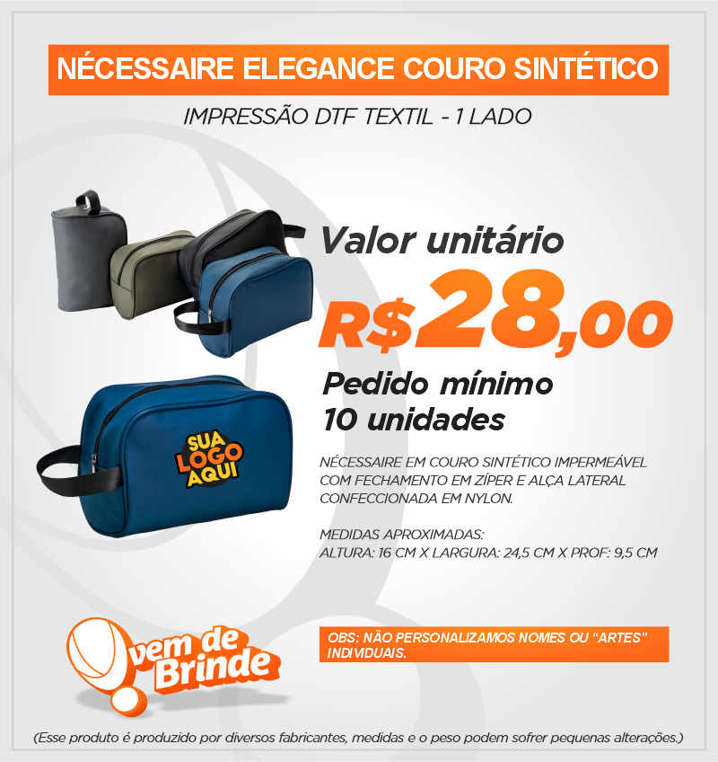 Necesseire Elegance Couro Sintético