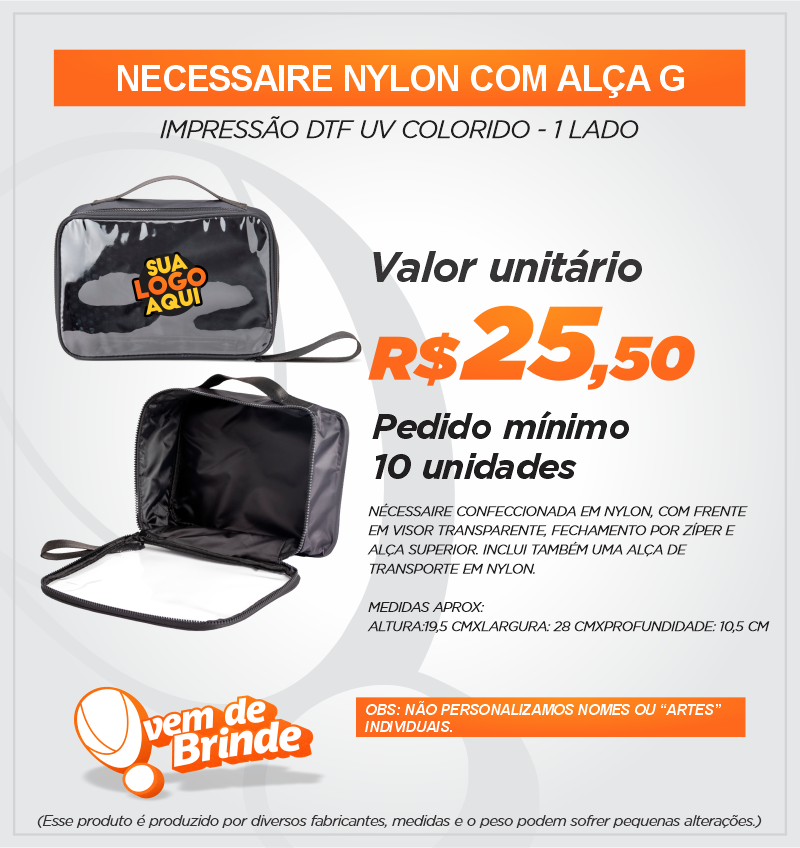 Necesseire Nylon com Alça G