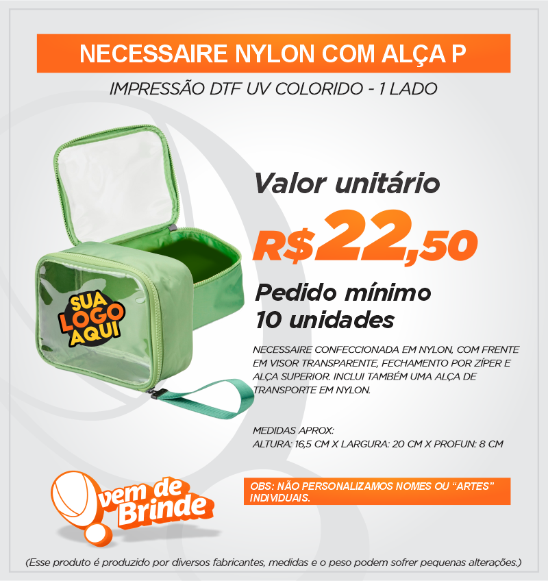 Necesseire Nylon com Alça P