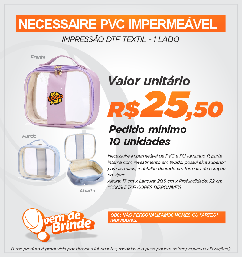 Necesseire PVC Impermeável