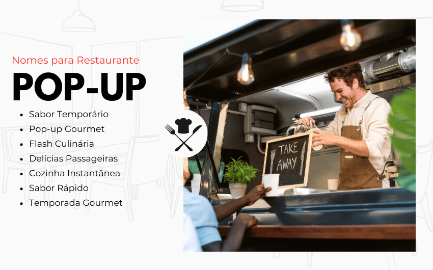 Nomes para Restaurante Pop-up