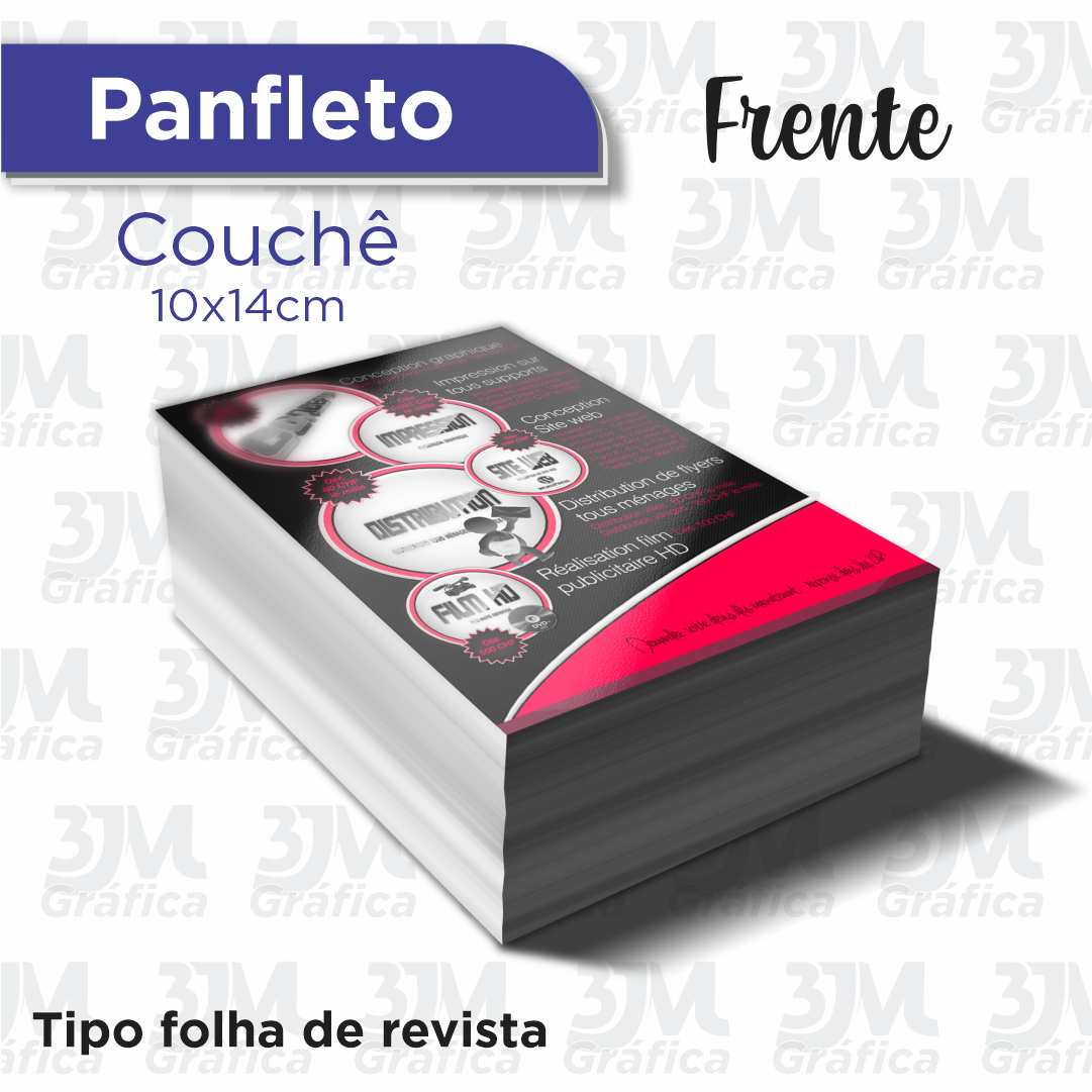 Panfleto Couchê 10x14cm