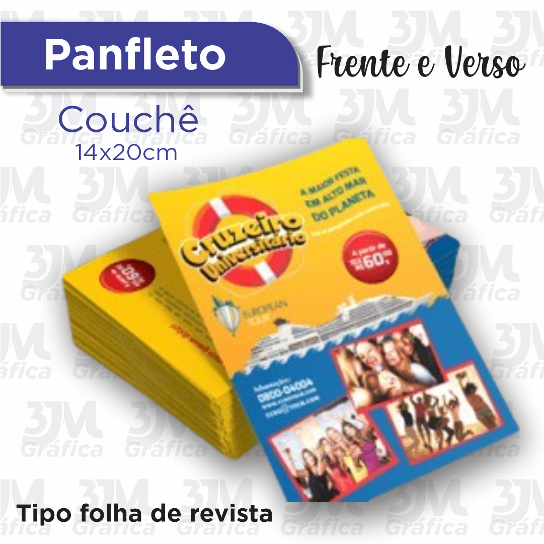 Panfleto Couchê 14x20cm