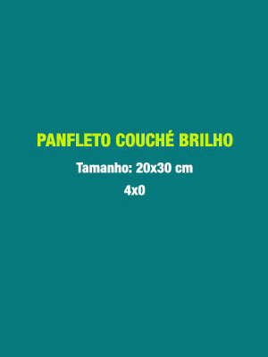 Panfleto couché brilho - 20cm x 30cm - 4×0
