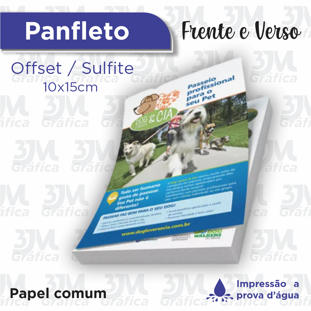 Panfleto offset 10x15cm