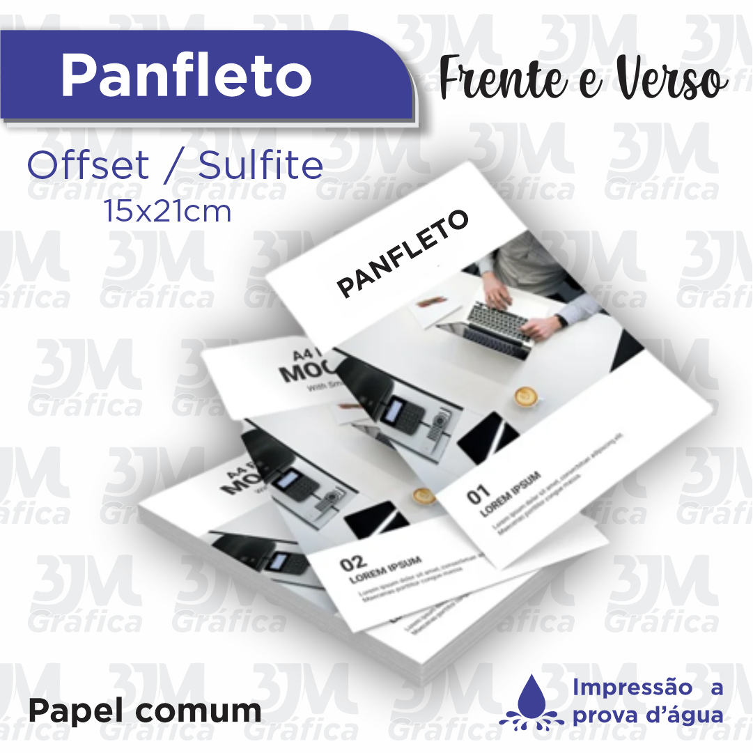 Panfleto offset 15x21cm