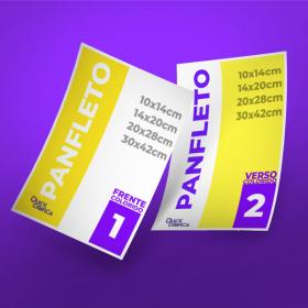Panfletos, Flyers e Folhetos 10x20cm 10x20cm Papel Couchê 90g 4x4