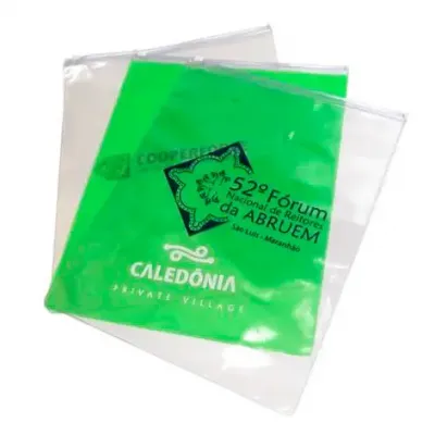 Pasta Zip Zap Vertical Pvc Transparente ou Colorido 020mm 26x33cm