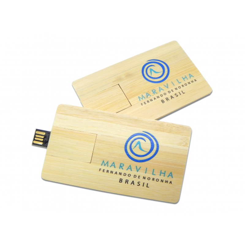 Pen card Ecológico de madeira reciclada