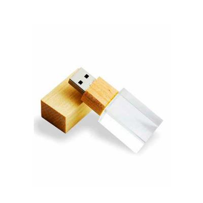 Pen Drive Acrilico e Madeira Personalizado
