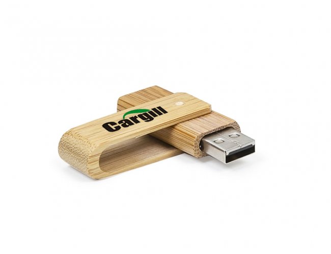 Pen Drive Bambu Giratório