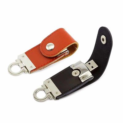 Pen Drive Chaveiro de Couro Personalizado