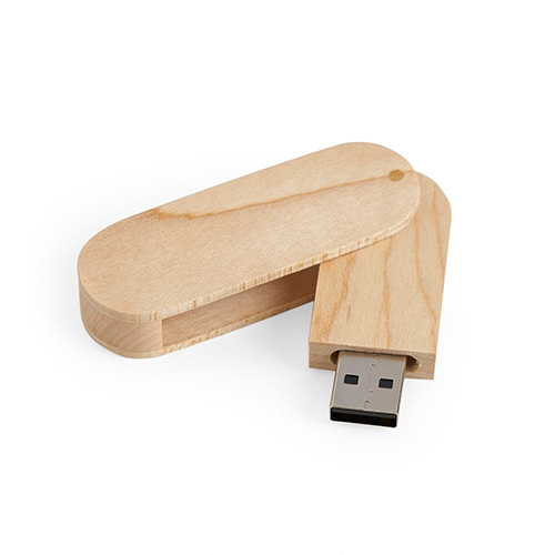 Pen Drive de Madeira Giratório 4GB/8GB Yarina