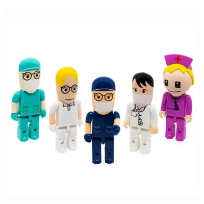Pen Drive Formato Bonecos Medicos 8 gb Personalizado