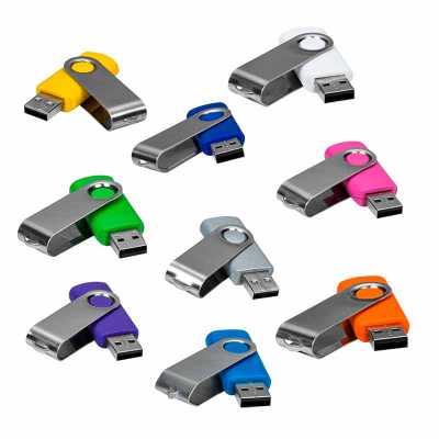 Pen Drive Giratorio Metalico