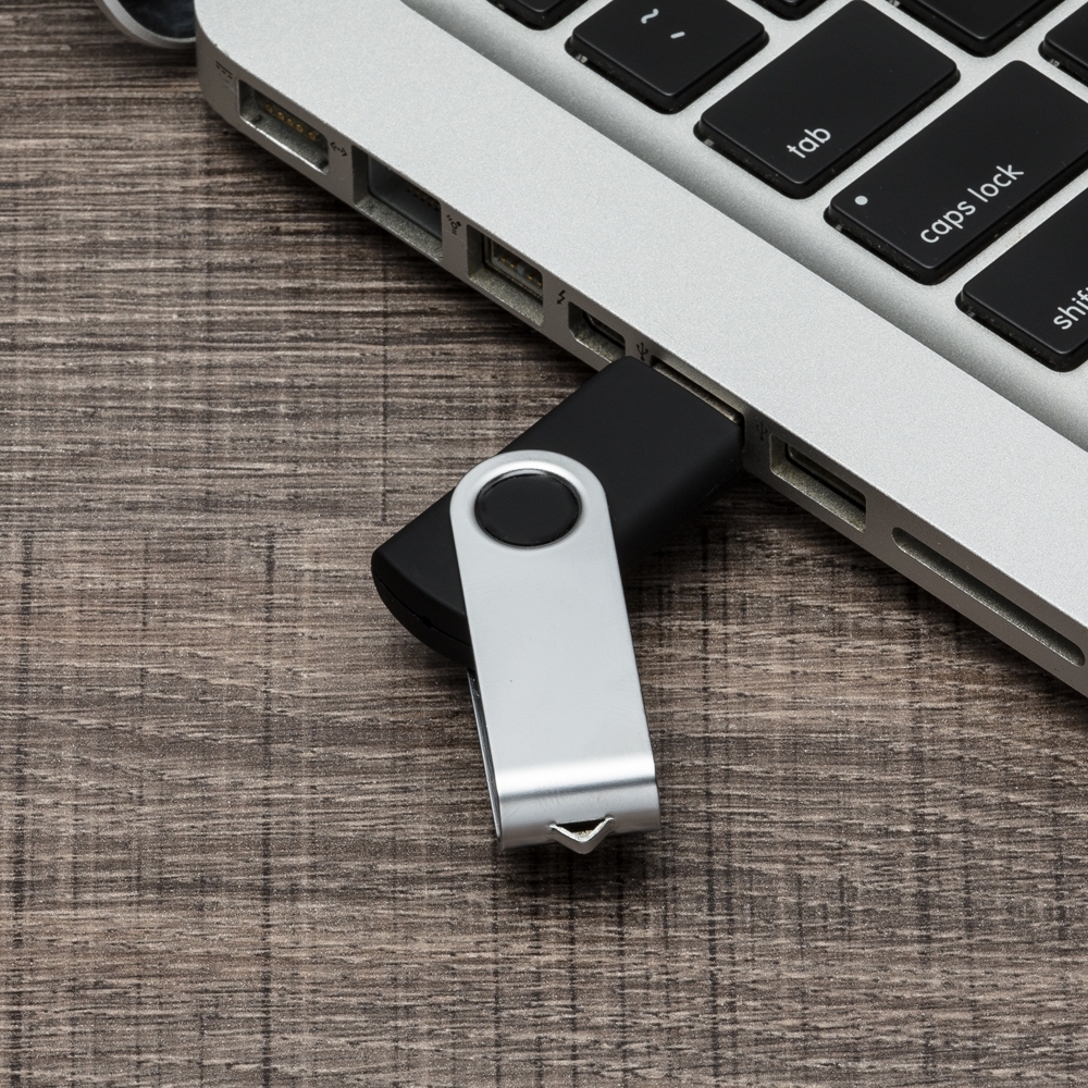 Pen Drive Giratório Metálico 32 GB Personalizado — foto 2