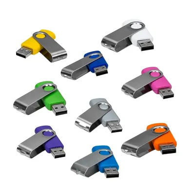 Pen Drive Giratorio Metalico