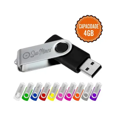 Pen Drive Giratorio Personalizado 4gb