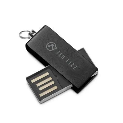 Pen Drive mini preto personalizado.