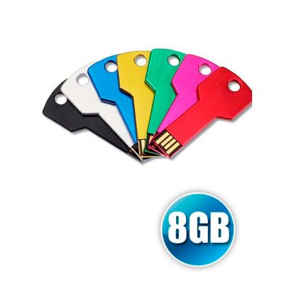 Pen Drive Personalizado em Aluminio Com Formato de Chave na Capacidade de 8gb Impressao da Logo em
