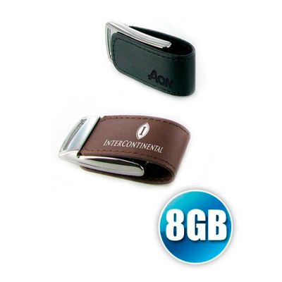 Pen Drive Personalizado em Couro Com Fecho em Ima na Capacidade de 8gb Impressao da Logomarca a Las