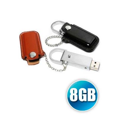 Pen Drive Personalizado em Couro Disponivel na Capacidade de 8gb e Impressao da Logomarca em Laser
