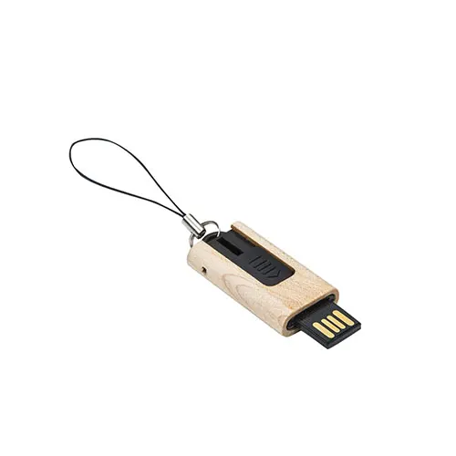 Pen Drive Retrátil Madeira 4GB 00035-4GB
