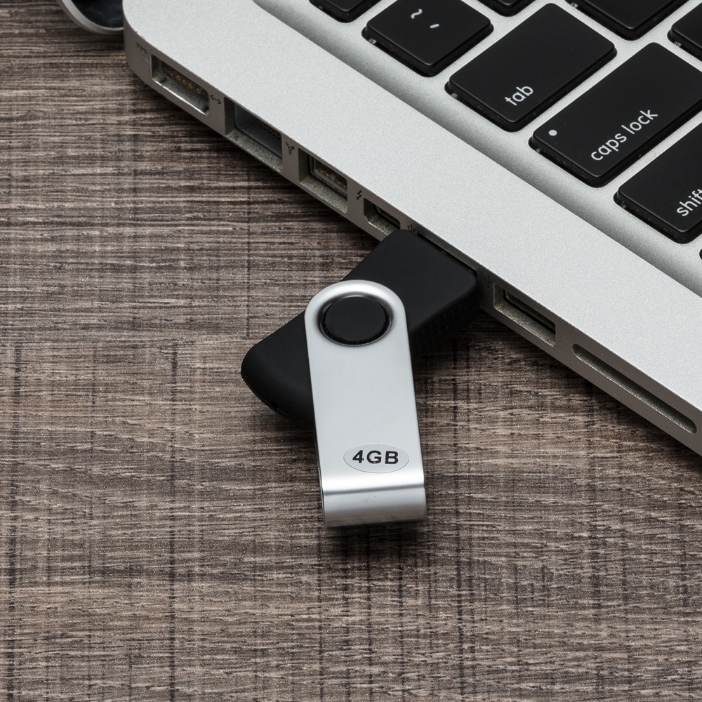 Pen Drive RM Giratório Metal 4GB Personalizado — foto 4