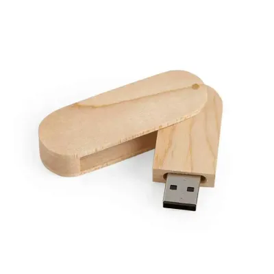 Pendrive de Madeira Giratorio 4gb Personalizado
