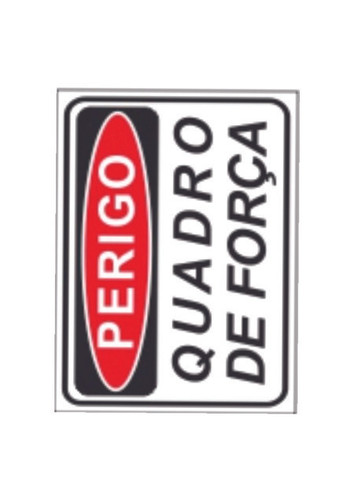 Perigo - Quadro de força 15x20 - Pacote com 12un