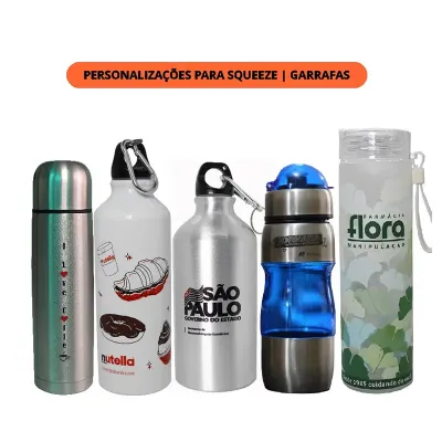 Personalizacao Para Squeezes e Garrafas