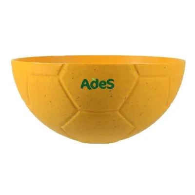Petisqueira Futebol Fibra Madeira Amarelo 240ml