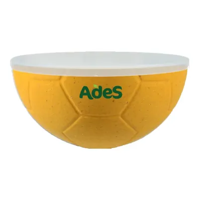 Petisqueira Futebol Tampa Fibra Madeira Amarelo 240ml