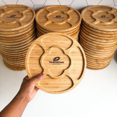 Petisqueira Personalizada 30cm em Bambu Brinde Corporativo BC020