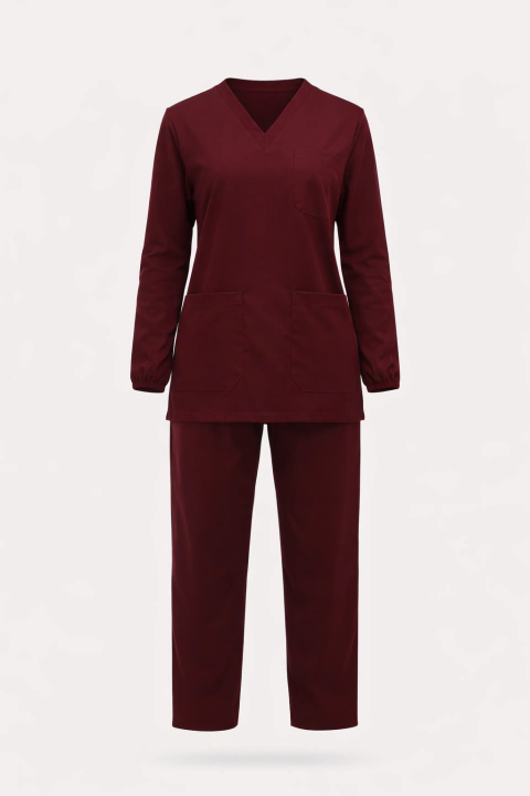 Pijama Hospitalar Scrub Conjunto Privativo Manga Longa - Uniformes Profissionais