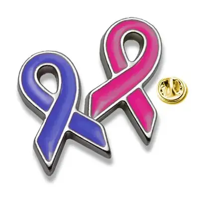 Pin laço outubro rosa e novembro azul.