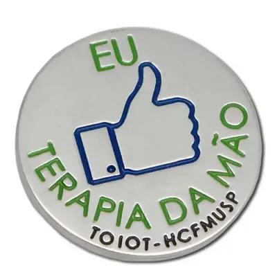 Pin Metalico em Relevo Pintado ou Esmaltado