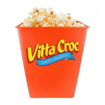 Pipoqueira Retro Laranja Neon 2 6l Plastico Premium