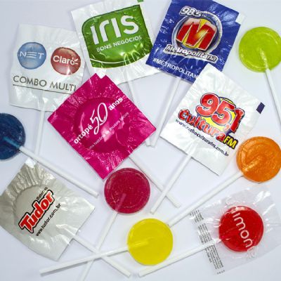Pirulito promocional com sabores sortidos