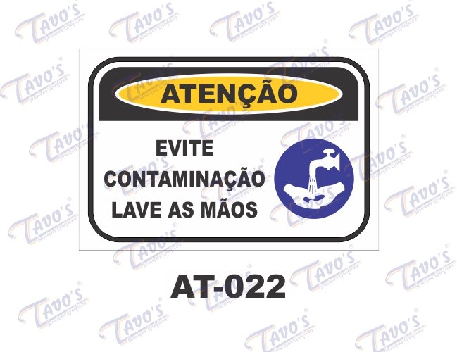 Placa Atenção - Evite contaminação