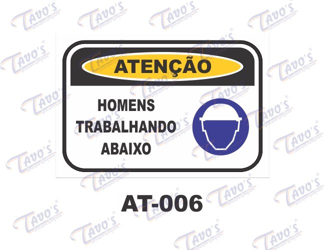 Placa Atenção - Homens Trabalhando