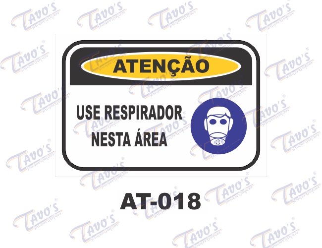 Placa Atenção - Use respirador