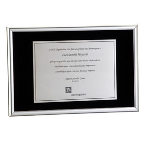 Placa de Aco Moldura Com Caixa Craft e Impressao Personalizada Garanta ja a Sua