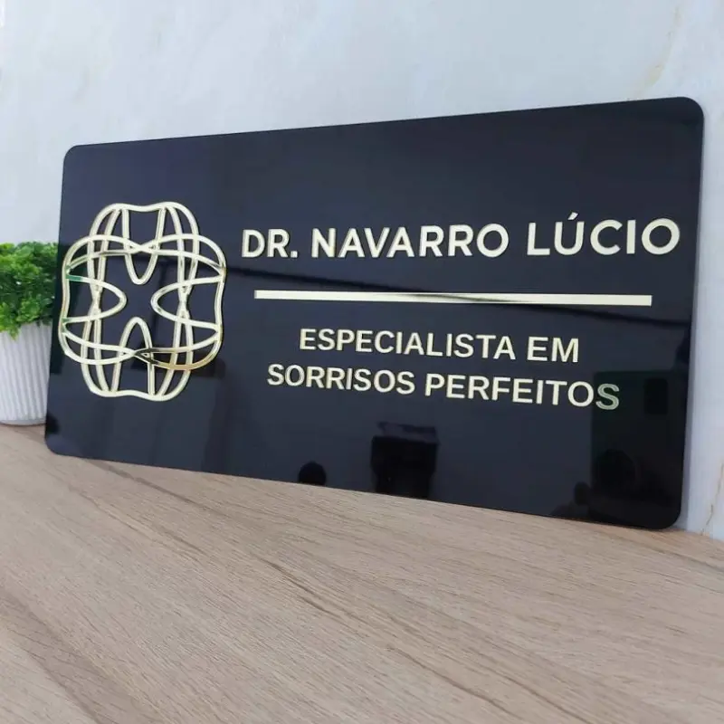 Placa de acrílico personalizada