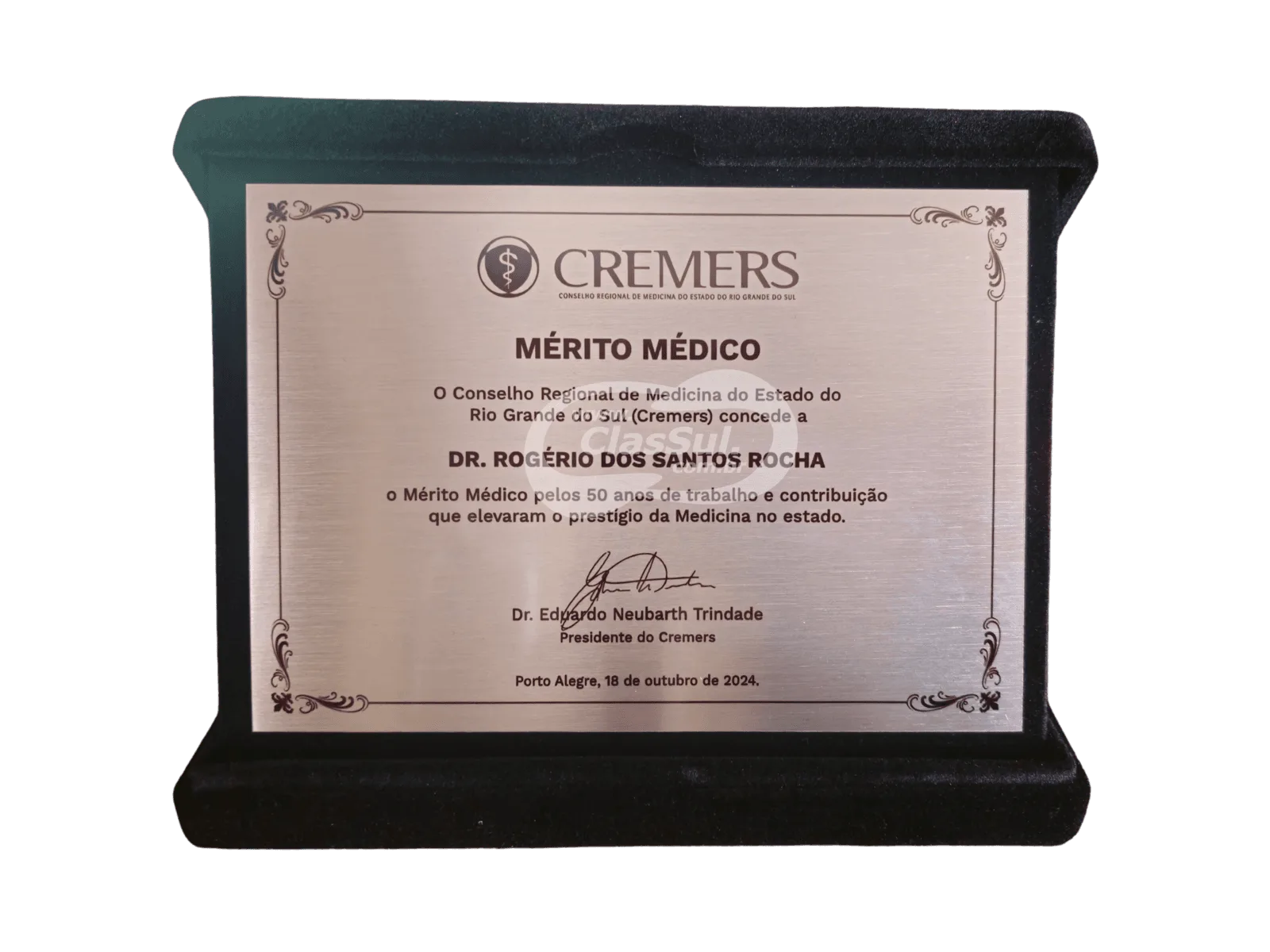 Placa de Homenagem Premium