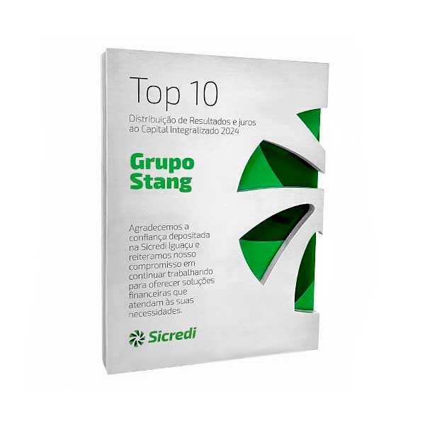 Placa de Homenagem Top 10 - Sicredi
