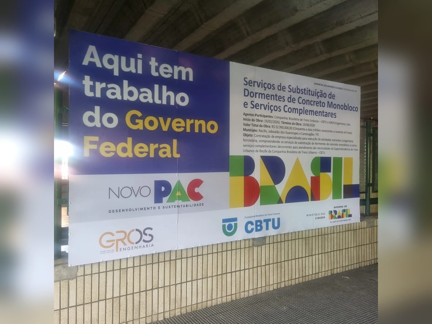 Placa de Obra em Recife
