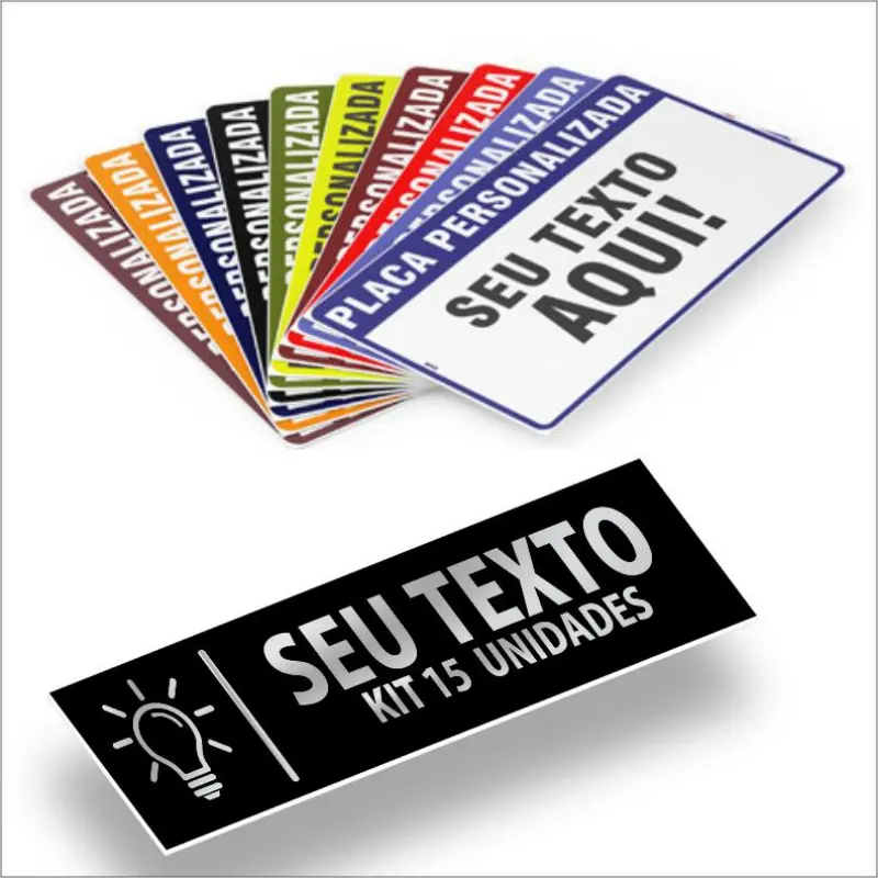 Placa de sinalização personalizada